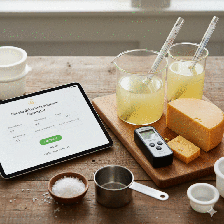 dairycraftpro cheese brine concentration calculator