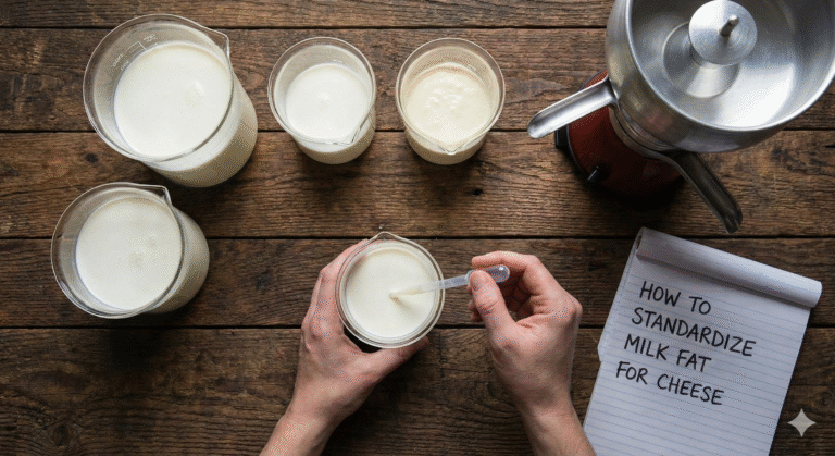 dairycraftpro how to standardize milk fat for cheese