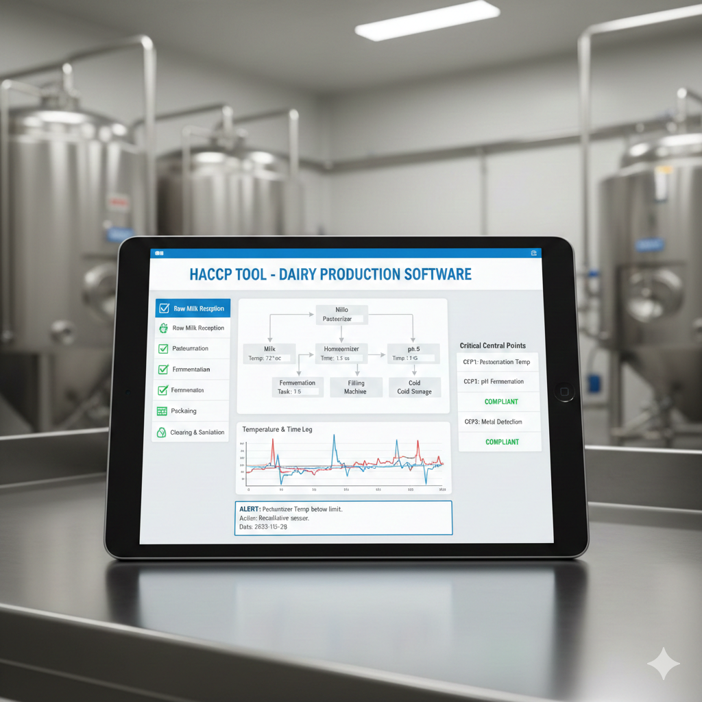 HACCP tool dairy production software